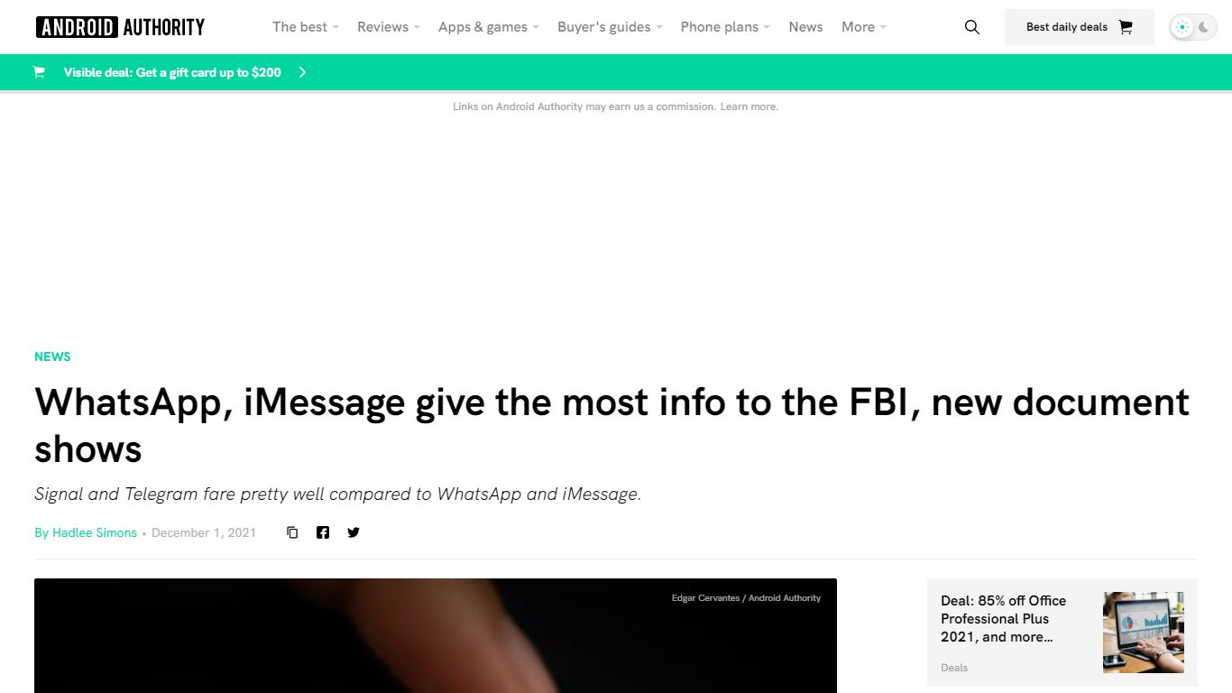 WhatsApp, iMessage give the most info to FBI, document shows